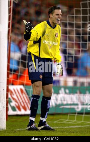 Football - Worthington Cup - quatrième tour - Sheffield United contre Sunderland. Jurgen Macho, gardien de but de Sunderland Banque D'Images