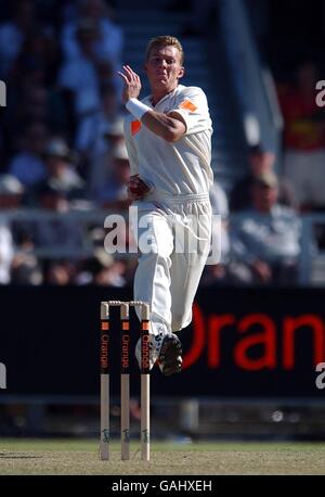 Cricket - les cendres - troisième test - Premier jour - Australie / Angleterre.Le Brett Lee d'Australie en action contre l'Angleterre Banque D'Images