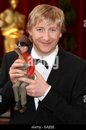 Les 80e Academy Awards - arrivées - Los Angeles.Hugh Welchman arrive pour la 80e Academy Awards (Oscars) au Kodak Theatre de Los Angeles. Banque D'Images