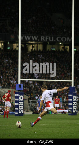 Rugby Union - RBS 6 Nations Championship 2008 - Angleterre / pays de Galles - Twickenham.Jonny Wilkinson, en Angleterre, est passible d'une peine Banque D'Images