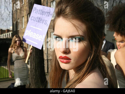 'Pas de compétences, pas de Fashion' protestation - Londres Banque D'Images