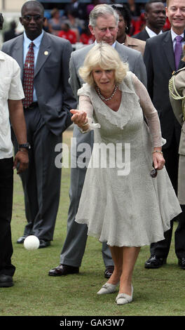 Le Prince et Camilla Caraïbes tour - Jour 2 Banque D'Images