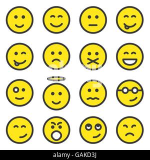 Ensemble de smileys Illustration de Vecteur