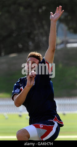 Cricket - Angleterre pratique - Wellington.Steve Harmison, de l'Angleterre, pendant la pratique à la réserve Basin, Wellington, Nouvelle-Zélande. Banque D'Images