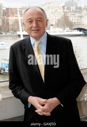 Le maire de Londres, Ken Livingstone, lance sa candidature pour un troisième mandat au Royal Festival Hall de Londres. Banque D'Images