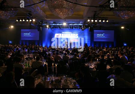 Football - football League Awards 2008 - Londres.Vue générale sur les tables et les invités du football League Awards 2008 au London Hilton, Park Lane. Banque D'Images