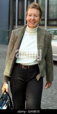 Chef gendarme de la police de Cambridgeshire Julie Spence, après une conférence de l'ACPO à laquelle a assisté aujourd'hui le secrétaire à l'intérieur Jaqui Smith, à Londres. Banque D'Images