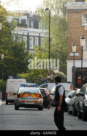 Des policiers armés ont tiré sur à Chelsea Banque D'Images