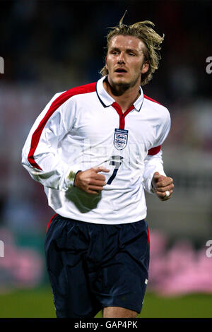 Football - Championnat d'Europe 2004 qualification - Groupe sept - Liechtenstein / Angleterre. David Beckham d'Angleterre Banque D'Images