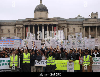 Alliance Traiteur ethnique manifestation à Londres Banque D'Images