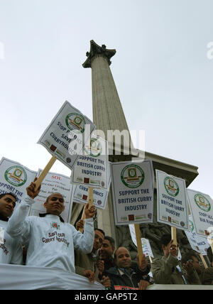 Alliance Traiteur ethnique manifestation à Londres Banque D'Images