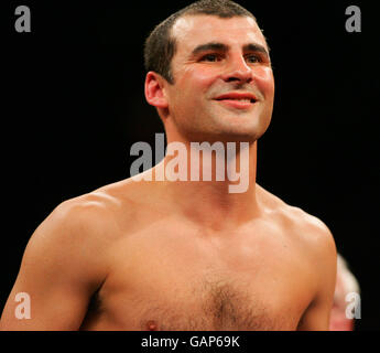 Joe Calzaghe, pays de Galles, pendant le titre Light-Heavyweight au Thomas & Mack Center, Las Vegas, États-Unis. Banque D'Images