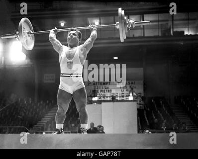 Haltérophilie - Jeux Olympiques de Londres 1948 - Division des poids coq Banque D'Images