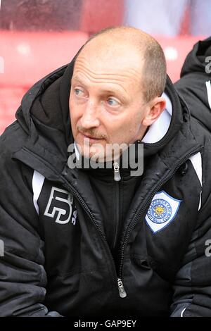 Football - Coca-Cola football Championship - Stoke City / Leicester City - Britannia Stadium.Ian Holloway, directeur de Leicester City Banque D'Images