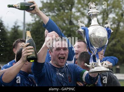 La finale de la Coupe de Soccer - Welsh - Llanelli AFC v Bangor City - Latham Park Banque D'Images