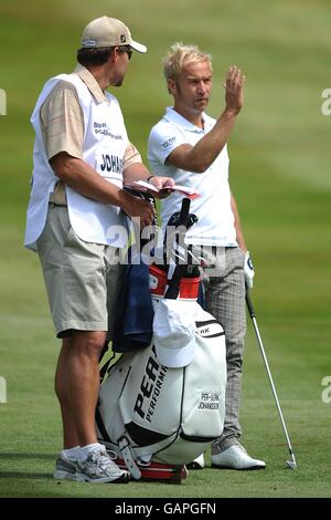 Golf - BMW PGA Championship 2008 - Round One - Wentworth Golf Club - Virginia Water.Per Ulrik Johansson en action au championnat BMW PGA Banque D'Images