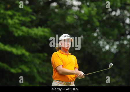 Golf - BMW PGA Championship 2008 - Round Three - Wentworth Golf Club - Virginia Water.Miguel Angel Jimenez, de l'Espagne, est au 2e tour lors de la troisième manche du championnat BMW PGA au club de golf de Wentworth, Surrey. Banque D'Images