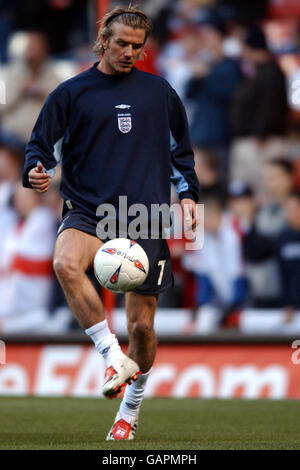 Football - Championnat d'Europe 2004 qualification - Groupe sept - Angleterre / Turquie. David Beckham, Angleterre Banque D'Images