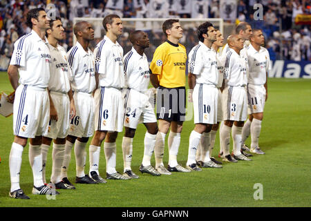 Football - UEFA Champions League - quart de finale - première étape - Real Madrid / Manchester United.L'équipe du Real Madrid s'équipe avant le match Banque D'Images