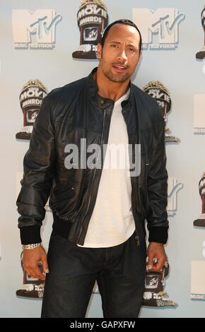 Dwayne Johnson arrive aux MTV Movie Awards 2008, Universal Studios, Los Angeles. Banque D'Images