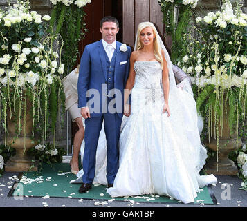 Robbie Keane weds Claudine Palmer Banque D'Images