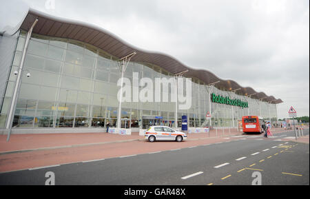 Vue générale de l'aérogare passagers de l'aéroport Robin Hood, Doncaster. Banque D'Images