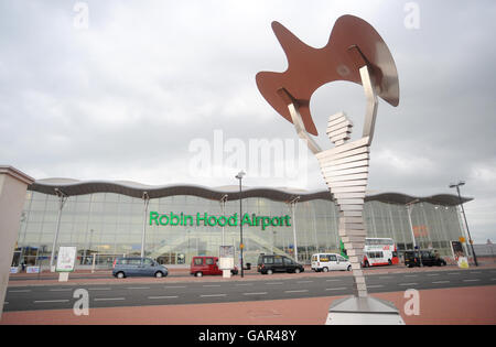 Vue générale de l'aérogare passagers de l'aéroport Robin Hood, Doncaster. Banque D'Images