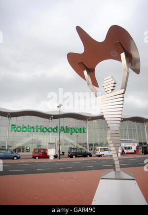 Vue générale de l'aérogare passagers de l'aéroport Robin Hood, Doncaster. Banque D'Images