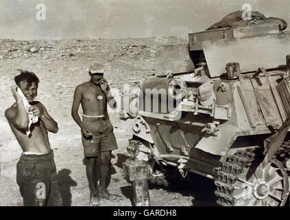 L'Afrique du Nord Sahara 1942 / 1943 Officier de la Wehrmacht, Hans Jurgen Baron von Koskull 1913-1998 Berlin Allemagne nazie Banque D'Images