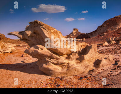 Formation de grès à Bisti Wilderness Zin-De-Na, New Mexico, USA Banque D'Images