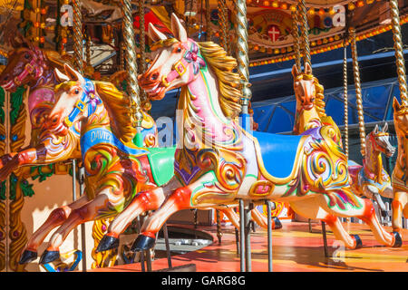 L'Angleterre, Londres, Greenwich, Carousel Horse Banque D'Images