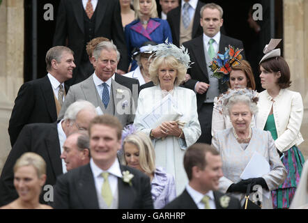 Image - Peter Phillips et l'automne Kelly Mariage - La Chapelle St George, le château de Windsor Banque D'Images