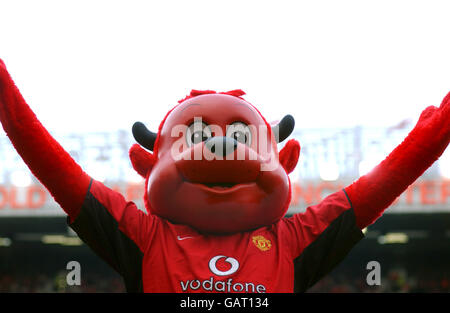 Soccer - FA Barclaycard Premier - Manchester United / Blackburn Rovers. Fred The Red, mascotte Manchester United Banque D'Images