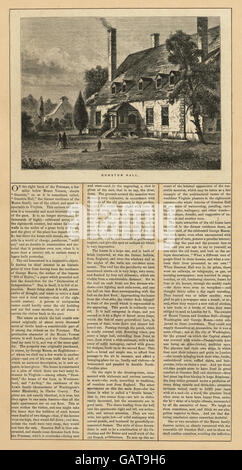 Gunston Hall, situé en Virginie, est une maison de plantation historique construite au milieu du XVIIIe siècle. C'était la maison de George Mason, un père fondateur des États-Unis, et est un exemple significatif de l'architecture coloniale américaine. Banque D'Images