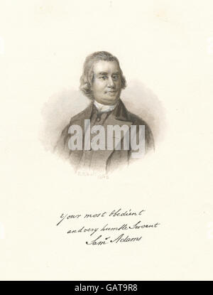 Votre dévoué et très humble serviteur Sam. Adams ( NYPG97-F76-420407) Banque D'Images