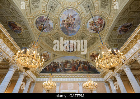 Rome. L'Italie. Villa Torlonia, salle de bal du Casino Nobile. Banque D'Images