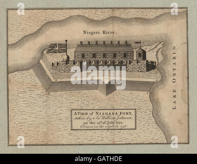 Vue de Fort Niagara, prises par Sir William Johnson, le 25 juillet 1759, tiré sur place en 1758 ( NYPG94-F42-419821) Banque D'Images
