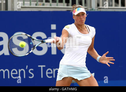 Yanina Wickmayer en Belgique lors de la finale de la Classique DFS au Club du Prieuré Edgbaston à Birmingham. Banque D'Images