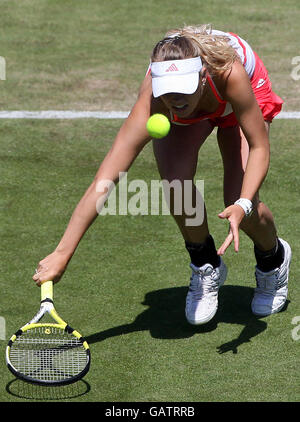 Caroline Wozniacki joue Samantha Stosur lors de l'International Women's Open 2008, Devonshire Park, Eastbourne. Banque D'Images