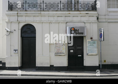 Vue générale sur la discothèque Bar Bluu de Portsmouth. Banque D'Images