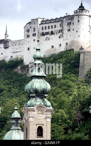 Travel stock, Salzbourg, Autriche. Une vue générale de Festung Hohensalzburg Banque D'Images