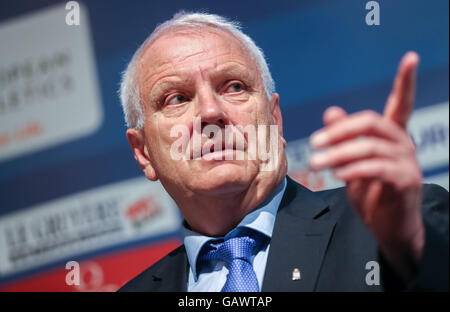 Sven Arne Hansen, président de l'athlétisme, au cours de la conférence de presse pour le 30 mars 1993 à Amsterdam, Pays-Bas, 5 juillet 2016. PHOTO : MICHAEL KAPPELER/dpa Banque D'Images