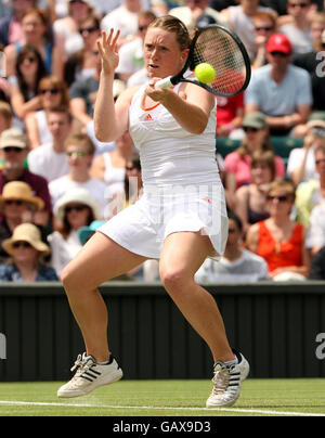 Naomi Cavaday en Grande-Bretagne pendant les championnats de Wimbledon 2008 au All England tennis Club de Wimbledon. Banque D'Images