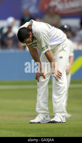 Cricket - Liverpool Victoria County Championship - Division 1 - troisième jour - Yorkshire v Durham - Headingley Carnegie.Steve Harmison lors du LV County Championship, match de la division un à Headingley Carnegie, Leeds. Banque D'Images