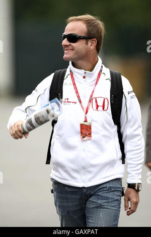 Formula One Motor Racing - Grand Prix de France - Practice Day - Magny cours.Rubens Barrichello, Honda Banque D'Images