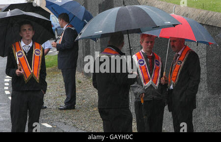 Le service d'église Drumcree Banque D'Images