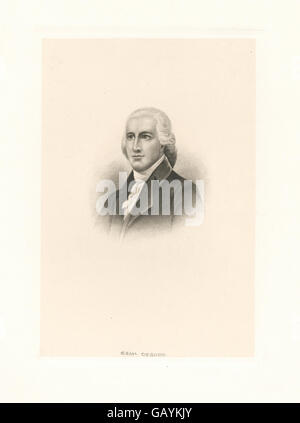 Représentation de Samuel Osgood, un marchand et fonctionnaire éminent dans les débuts de l'histoire américaine, ayant été le premier ministre des postes des États-Unis. Banque D'Images