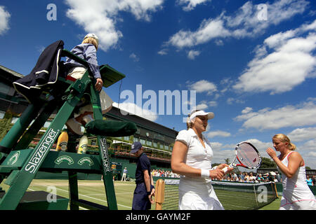 Tennis - Championnats de Wimbledon 2008 - septième jour - le All England Club.Vue générale de la Cour n° 3 lors du match entre Nadia Petrova et Alla Kudryavtseva Banque D'Images