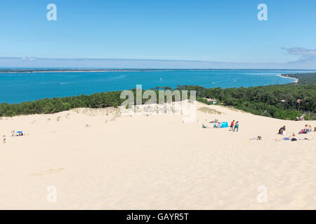 La plus grande dunes de sable de dunes du Pilat près de Arcachon dans le sud ouest de la France Banque D'Images