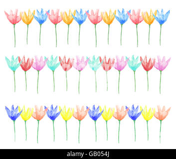 Définir les frontières floral Banque D'Images